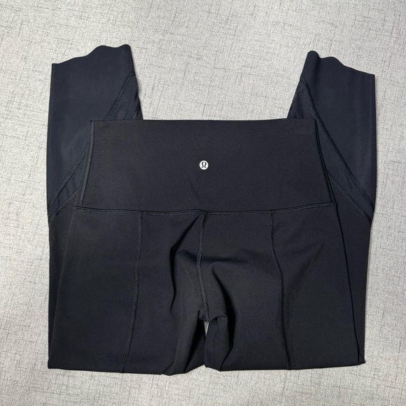 Lululemon Wunder Under High Rise Leggings Special Edition Scalloped Hem Black 8 - Picture 6 of 13